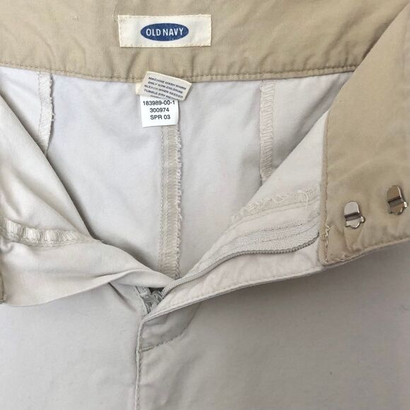 Y2K Old Navy Chino Capris 14 – 100% Cotton Off‑White / Cream - Picture 4 of 8